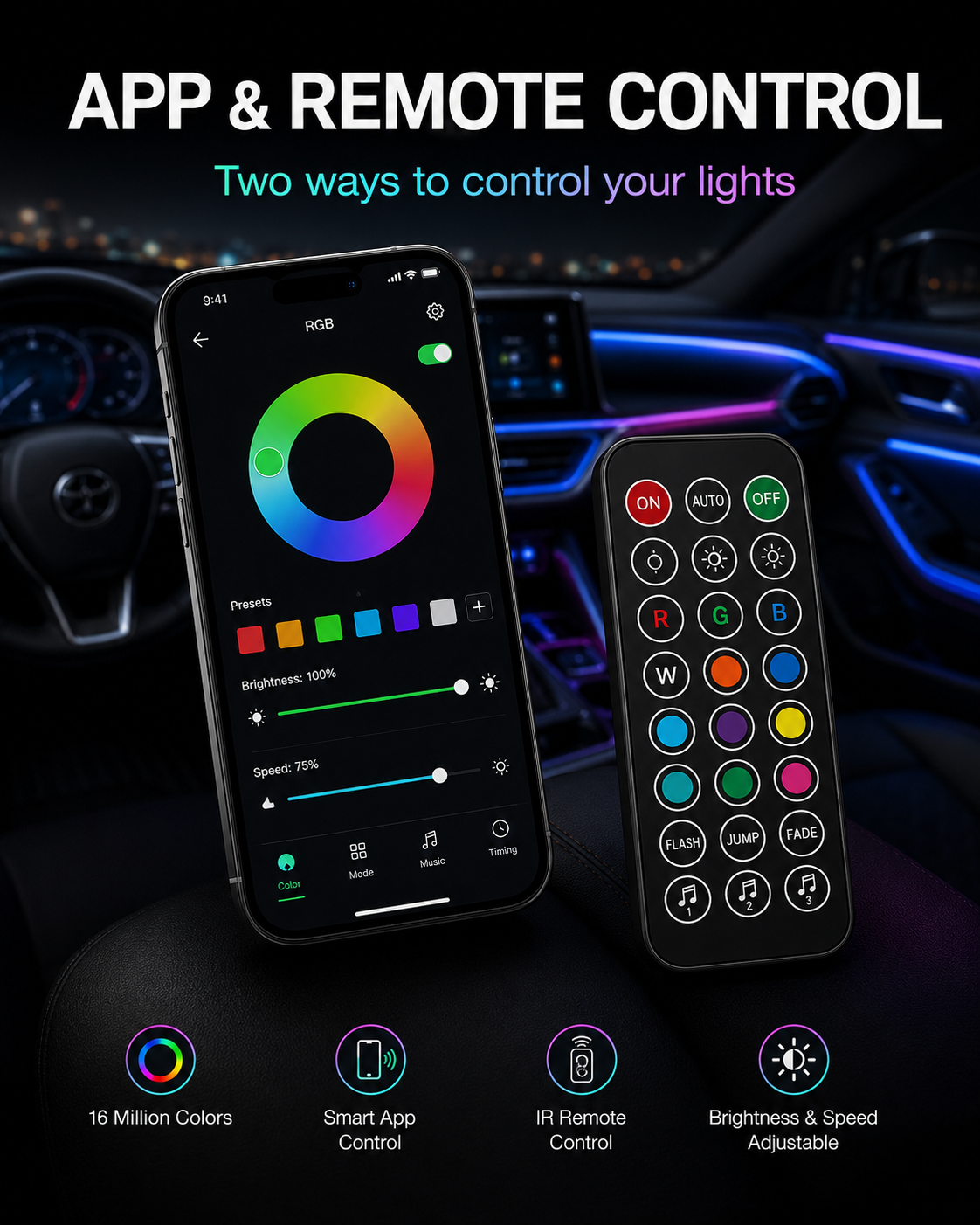 Vensley Rbg Complete Ambient Lights Kit